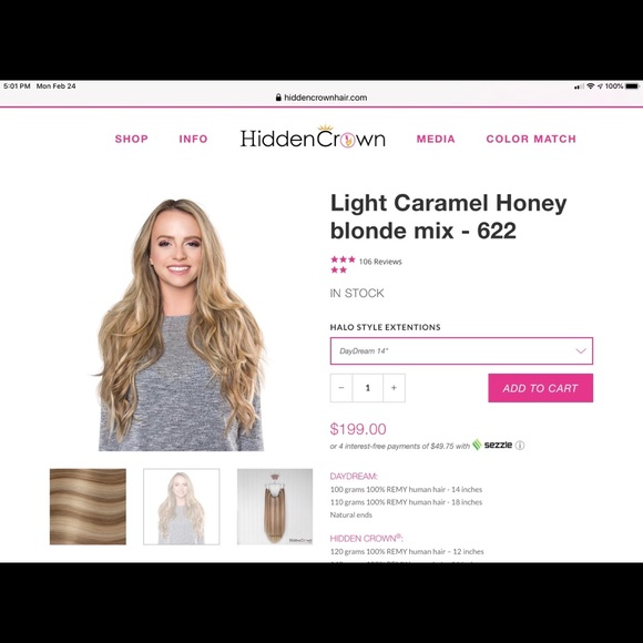 Human Hair 14” hair extensions - Picture 2 of 5